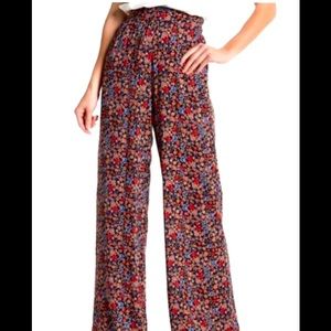 BCBG Palazzo wide leg pants in floral print.